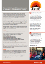 The cover of the ARISE leaflet