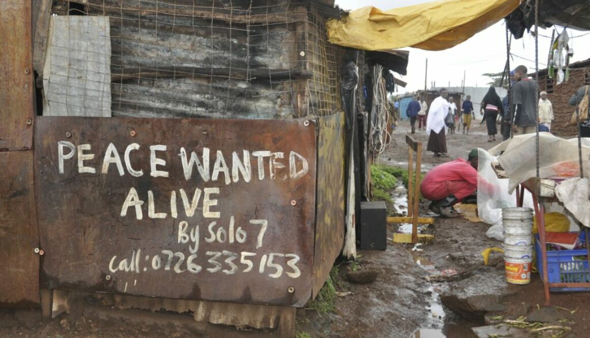 Election violence graffiti in Kibera