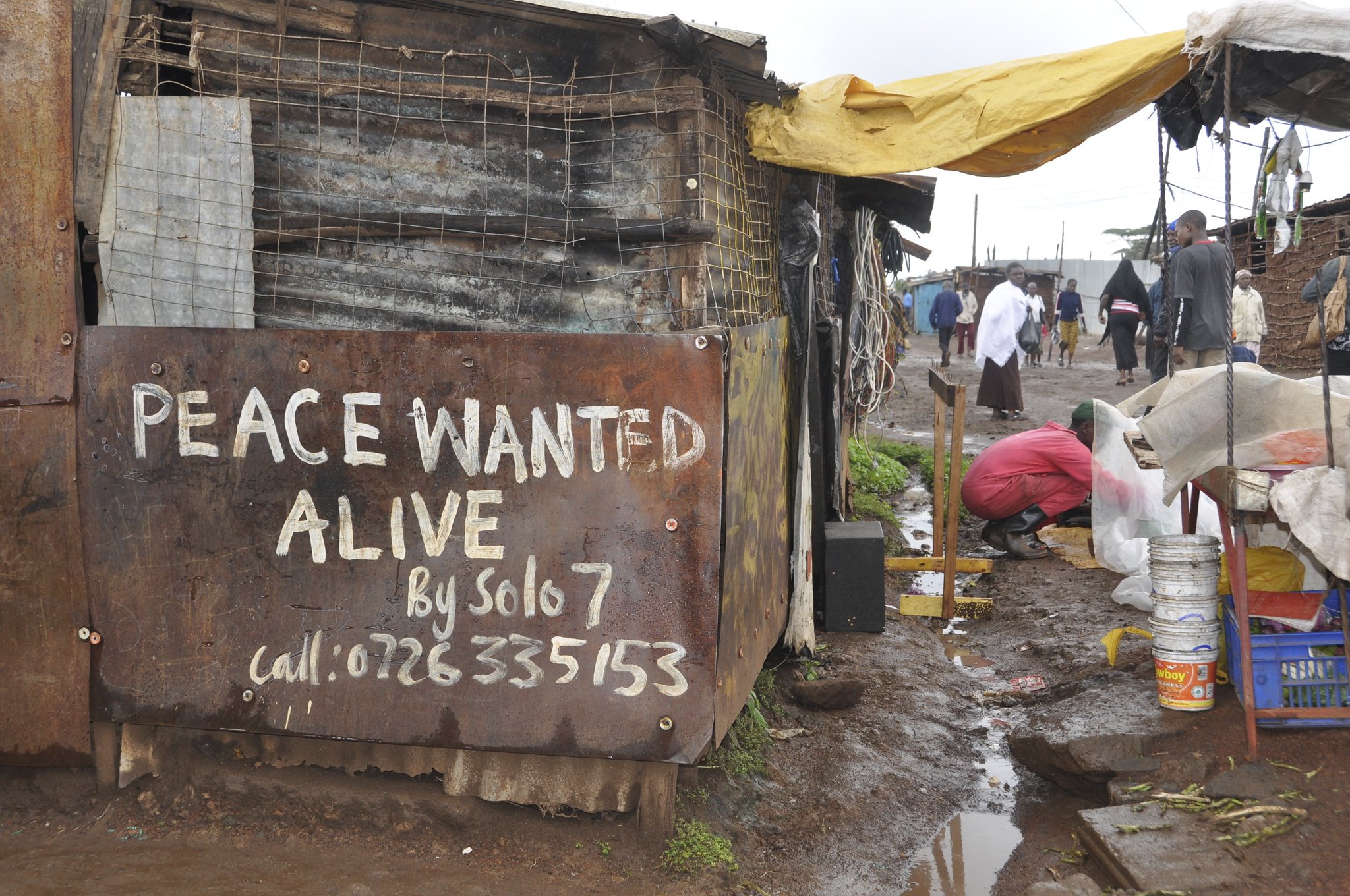 Election violence graffiti in Kibera