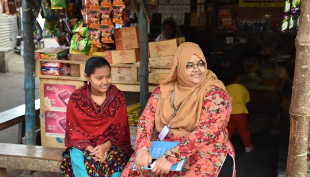 Samiha conducting research in Korail