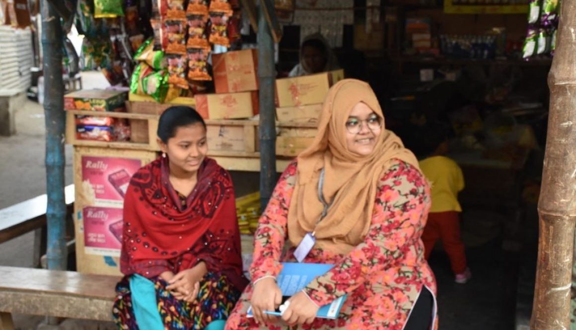 Samiha conducting research in Korail