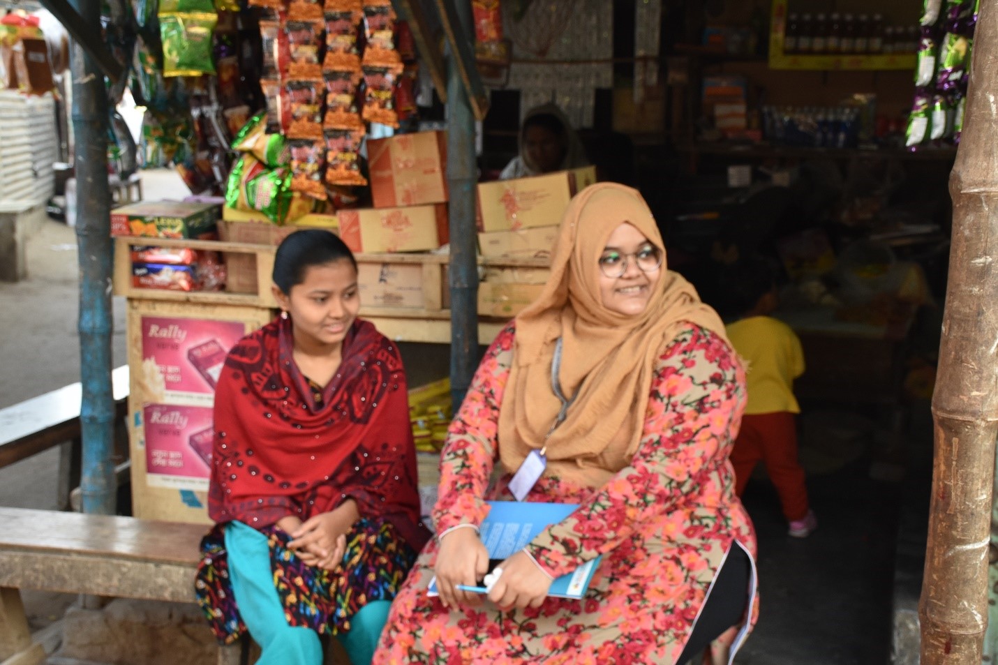 Samiha conducting research in Korail