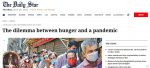The Daily Star news site with the headline The dilemma between hunger and a pandemic