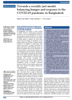 Towards a socially just model balancing hunger and response to the COVID 19 pandemic in Bangladesh