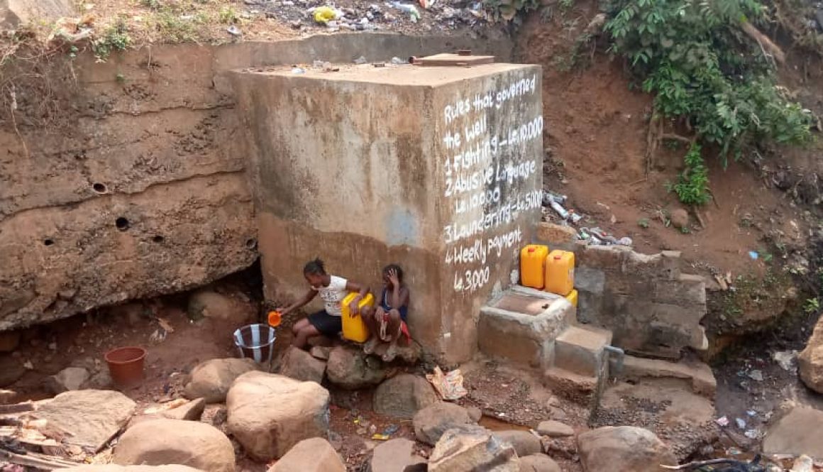 Informal settlement water supply in Freetown