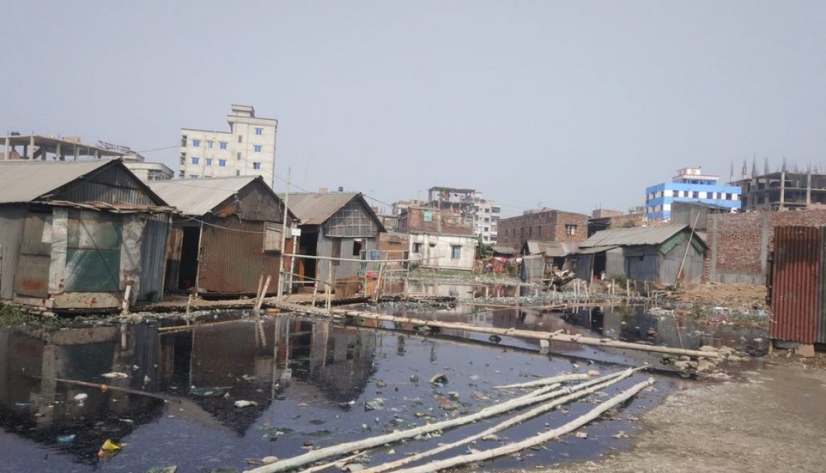 industrial waste in the informal settlement