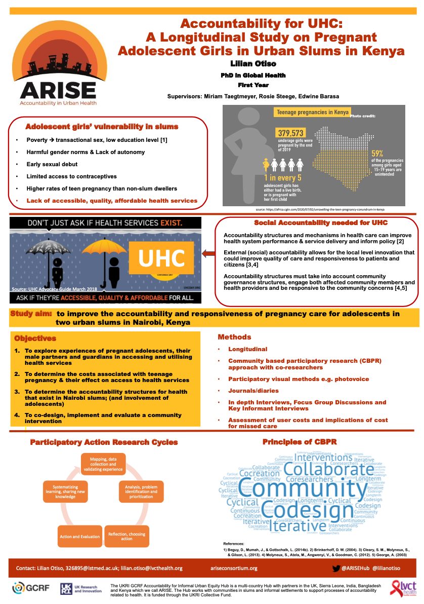 Accountability for UHC: A Longitudinal Study on Pregnant Adolescent Girls in Urban Slums in Kenya Accountability for UHC: A Longitudinal Study on Pregnant Adolescent Girls in Urban Slums in Kenya