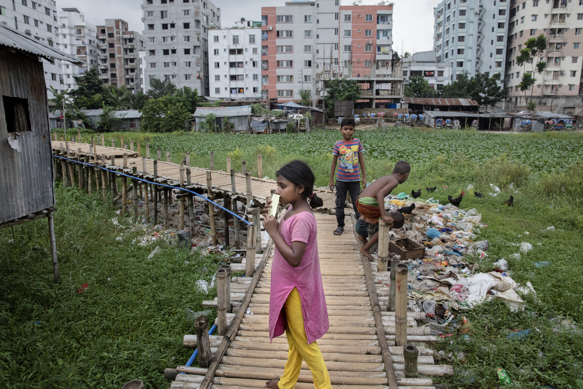 Sujat Nagar slum in Dhaka