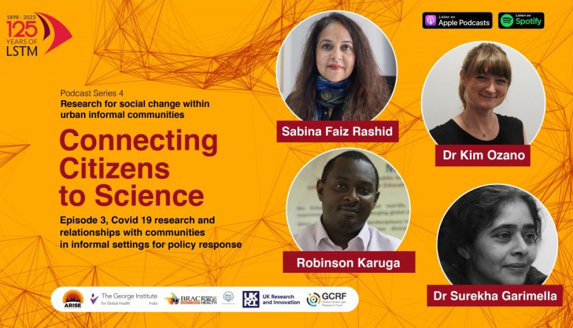 Connecting Citizens to Science - S4E3 - Covid 19 research and relationships with communities in informal settings for policy response
