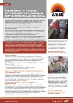 Experiences of persons living with disabilities in informal settlements in Nairobi, Kenya