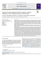 Psychosocial support during the COVID-19 pandemic in informal settlements A Case of Childcare Providers in Nairobi, Kenya