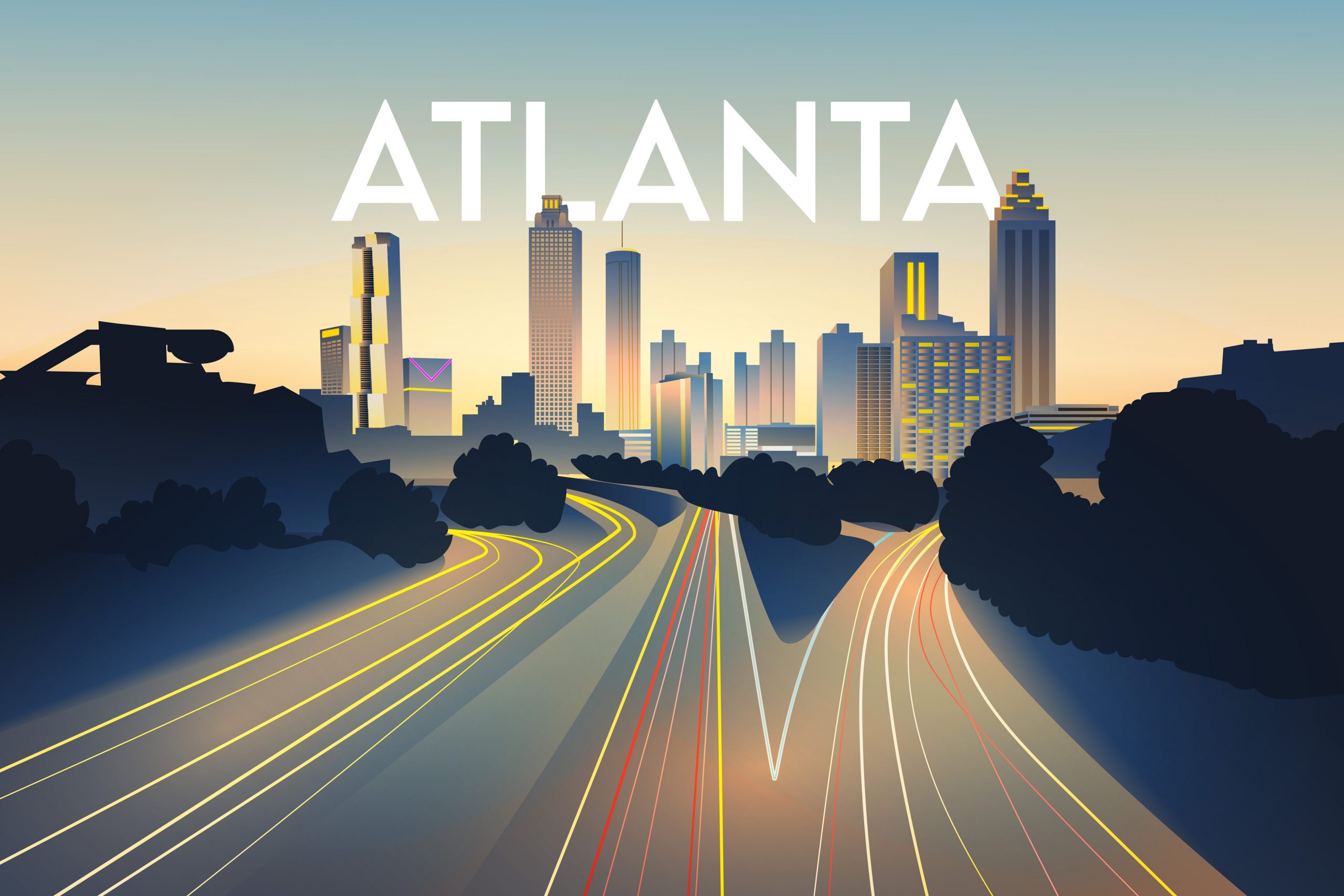 Atlanta Skyline Illustration